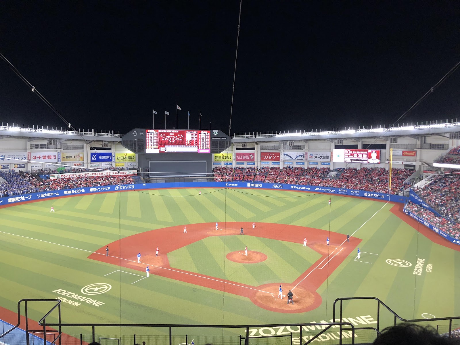 2018年6月14日 千葉ロッテマリーンズ対横浜 習志野高校ブラスバンドが応援に加わる（ライトスタンド）